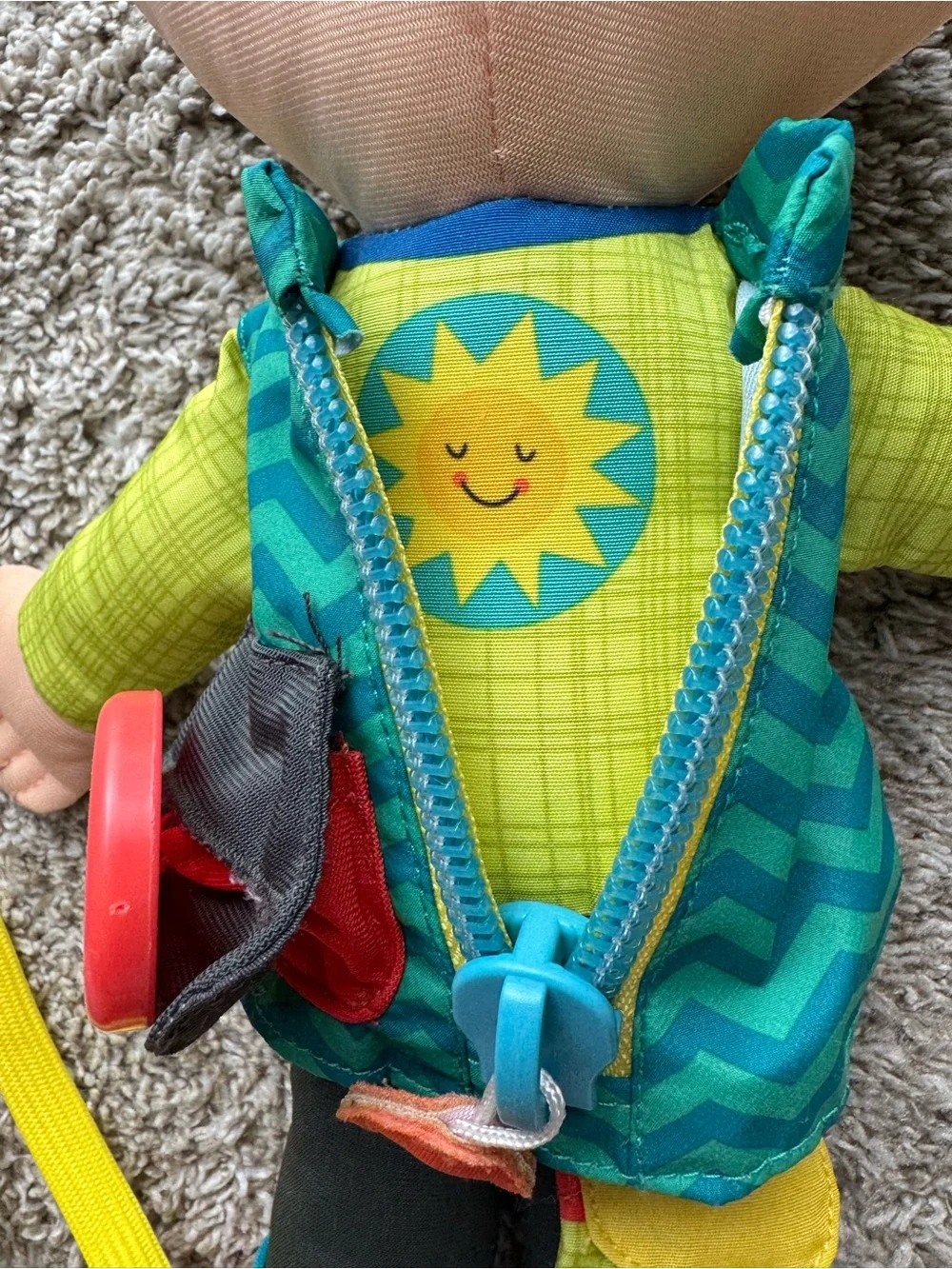 Playskool Dressy Tots Boy Doll Plush Learning Toy Zipper Lace Tie Practice